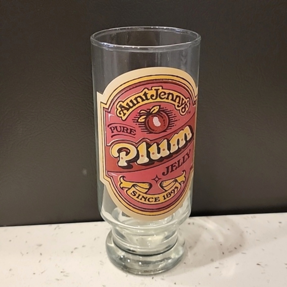 🍃 Aunt Jenny's Plum Jelly Glass